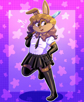 Bnuuy with a Diamond Sword