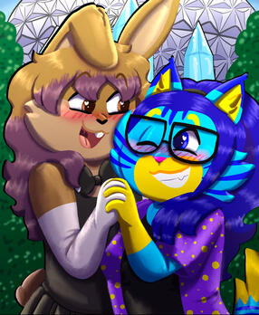 A Bunny and a Kitty at EPCOT