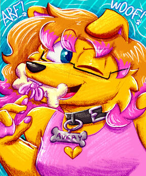 Avery with a Bone Avery with a Bone